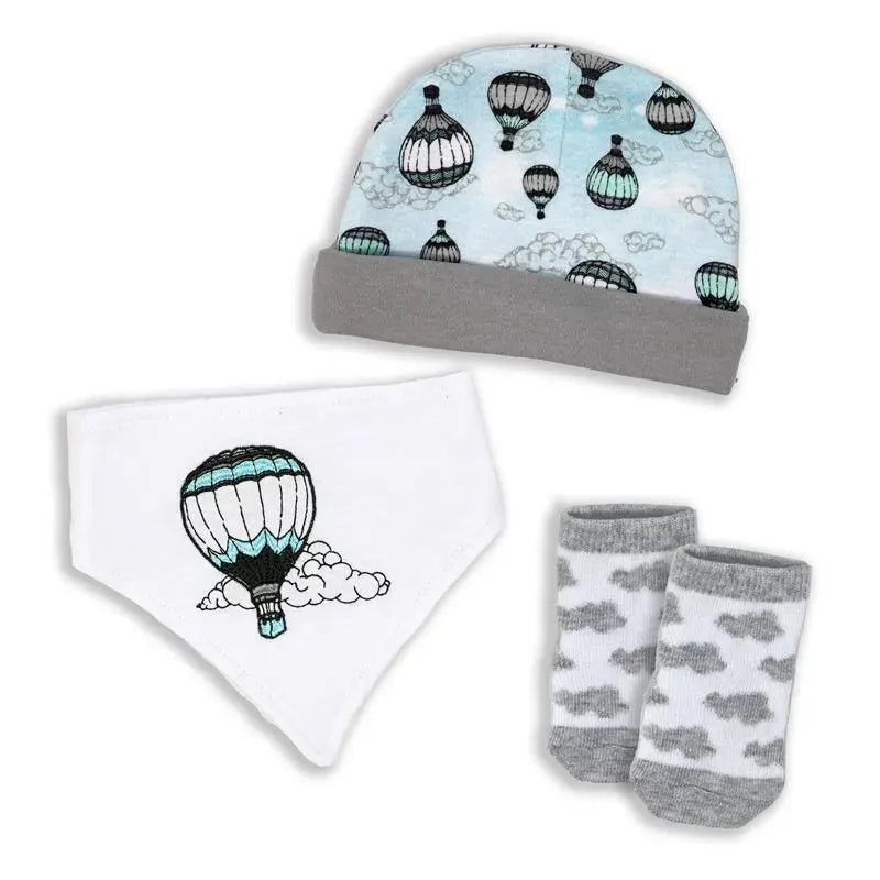 Rose Textiles - 3 Piece Accessory Set, Grey Balloon Image 1