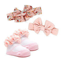 Rose Textiles - 3pc Headband & Sock Set: Rose Floral Image 1