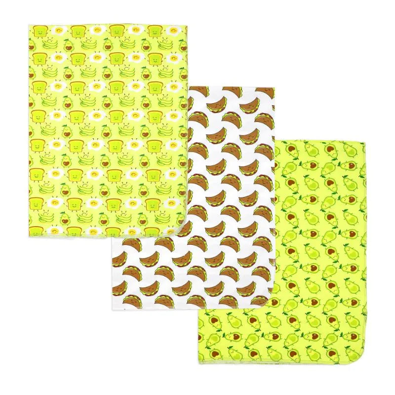 Rose Textiles - 3Pk Avocado Knit Swaddle  Image 2