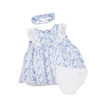 Rose Textiles - 3Pk Baby Girl Broderie Dress Set, Blue Floral  Image 1