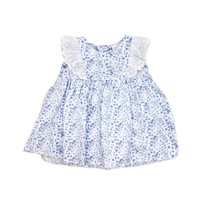 Rose Textiles - 3Pk Baby Girl Broderie Dress Set, Blue Floral  Image 2