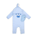 Rose Textiles - 3Pk Boys Waffle Coverall Set, Giraffe Blue Image 2