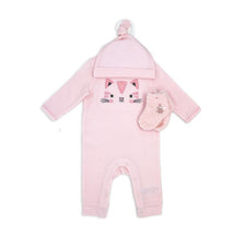 Rose Textiles - 3Pk Girls Waffle Coverall Set, Kitty Pink Image 2