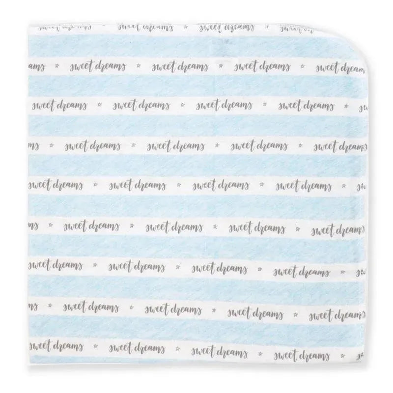 Rose Textiles - 4 Pack Receiving Blanket, Blue Sweet Dreams Image 6