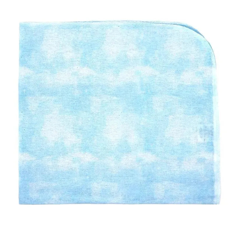 Rose Textiles- 4 Pack Receiving Blanket, Blue Watercolor Image 5