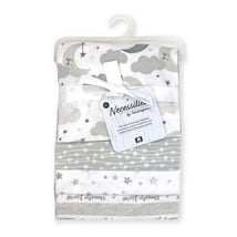 Rose Textiles - 4 Pack Receiving Blanket, Grey Sweet Dreams Image 2