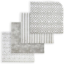 Rose Textiles - 4 Pack Receiving Blanket, Grey Image 1