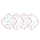 Rose Textiles - 4 Pc Washcloth Set- Pink Elephant & Balloon Image 1