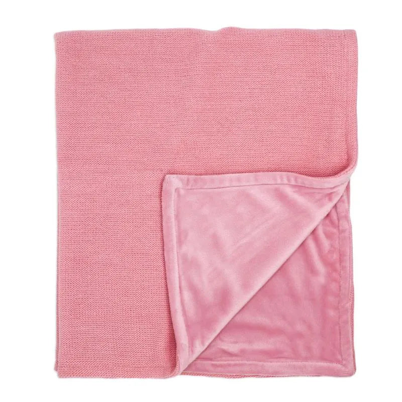 Rose Textiles - Baby Knit Mink Pink Blanket Image 1