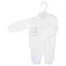 Rose Textiles - Cable Knit Baby Sweater Set, White Image 3