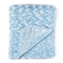 Rose Textiles - Curly Plush Blanket, Blue Image 2