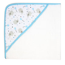 Rose Textiles - Elephant Hooded Towel, Blue Image 1