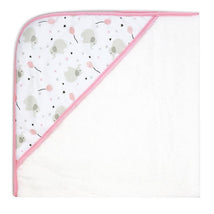 Rose Textiles - Elephant Hooded Towel, Pink Image 1