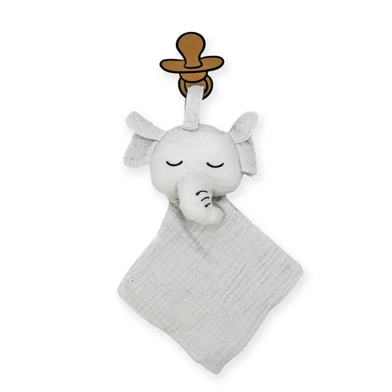 Rose Textiles - Muslin Pacifier Nunu, Elephant Image 1