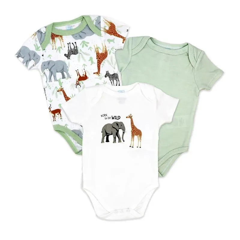 Rose Textiles - Neutral 3 Pack Bodysuit Set, Safari  Image 1