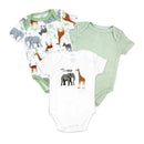 Rose Textiles - Neutral 3 Pack Bodysuit Set, Safari  Image 1