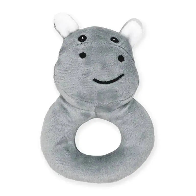 Rose Textiles - Nunu With Ring Rattle, Grey Hippo Image 4