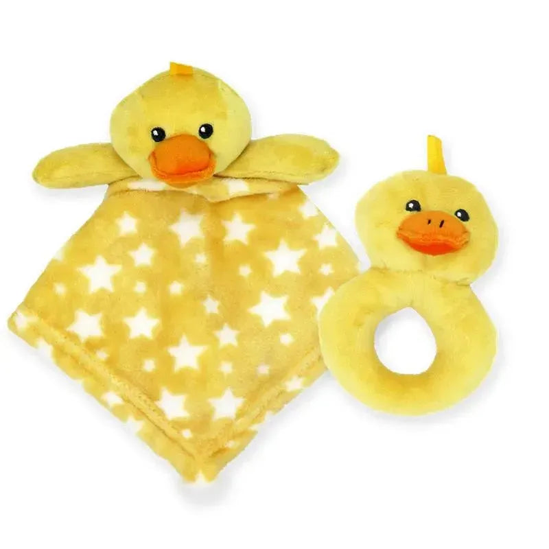 Rose Textiles - Nunu With Ring Rattle, Yellow Duck Image 1