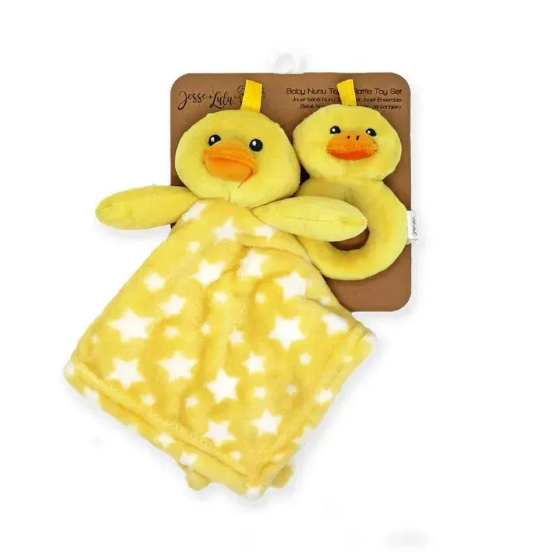 Rose Textiles - Nunu With Ring Rattle, Yellow Duck Image 3