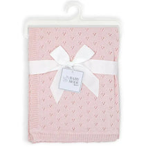 Rose Textiles - Pointelle Baby Blanket, Pink Image 1