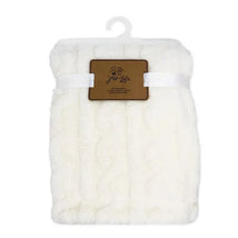 Rose Textiles - Sculpted Sherpa Blanket, Ecru Image 1