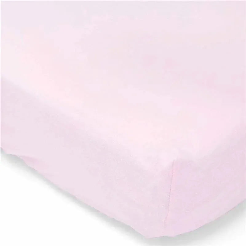 Rose Textiles - Solid Flannel Crib Sheet, Pink Image 1