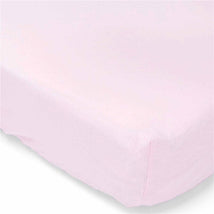 Rose Textiles - Solid Flannel Crib Sheet, Pink Image 1