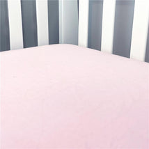 Rose Textiles - Solid Flannel Crib Sheet, Pink Image 2