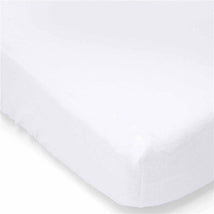 Rose Textiles - Solid Flannel Crib Sheet, White Image 1
