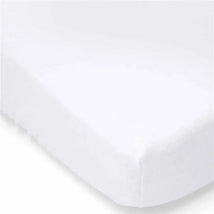 Rose Textiles - Solid Flannel Crib Sheet, White Image 1