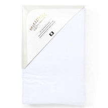 Rose Textiles - Solid Flannel Crib Sheet, White Image 2