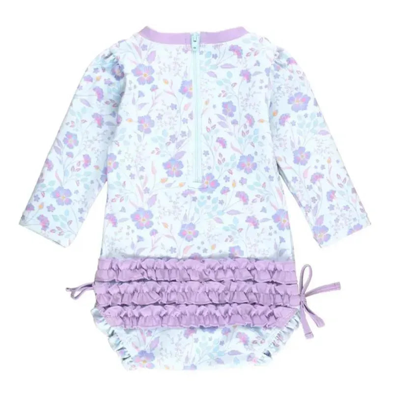 Rufflebutts - Fairytale Garden Long Sleeve One Piece Rash Guard Image 2