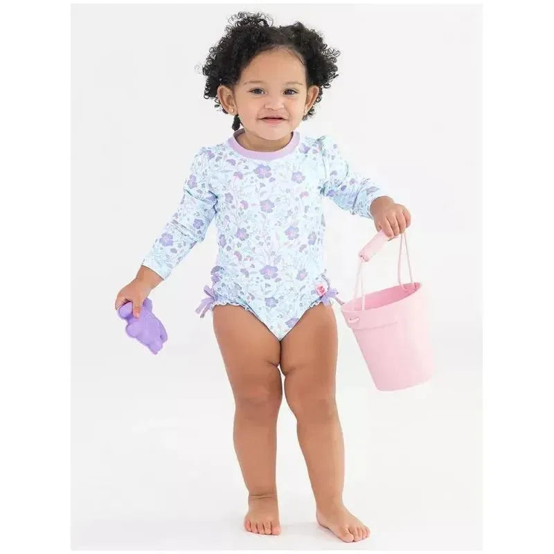 Rufflebutts - Fairytale Garden Long Sleeve One Piece Rash Guard Image 3