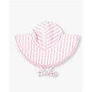 Rufflebutts - Pink Polka And Stripe Reversible Swim Hat  Image 4