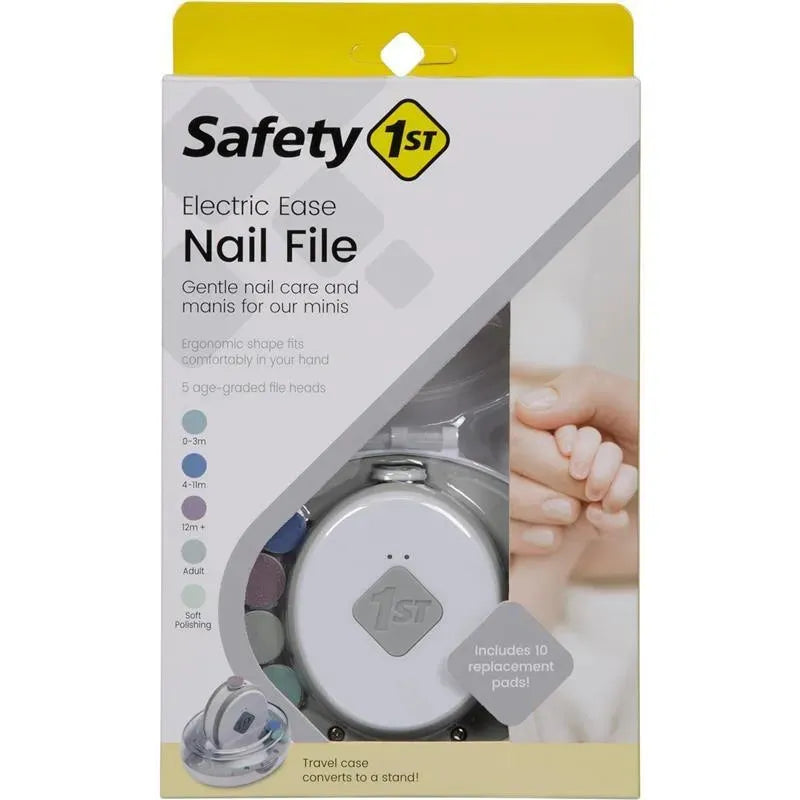 Safety 1St - Electric Ease Nail File, Gentle and Easy to use, with Built in Light, Grey Image 1