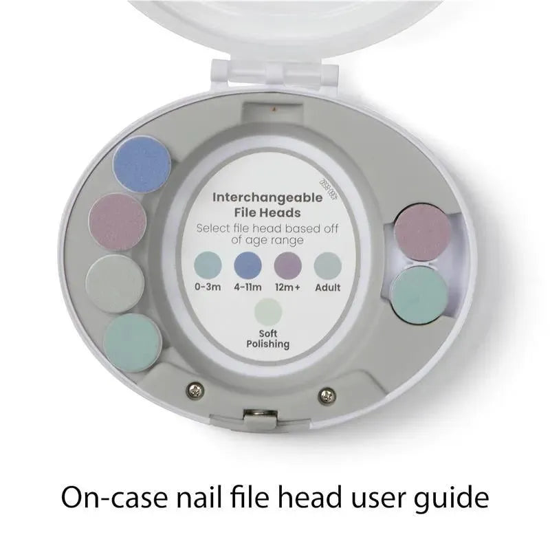 Safety 1St - Electric Ease Nail File, Gentle and Easy to use, with Built in Light, Grey Image 3