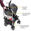 Safety 1St - Step Lite Compact Stroller, Lightweight aluminum frame, Greyhound Image 5