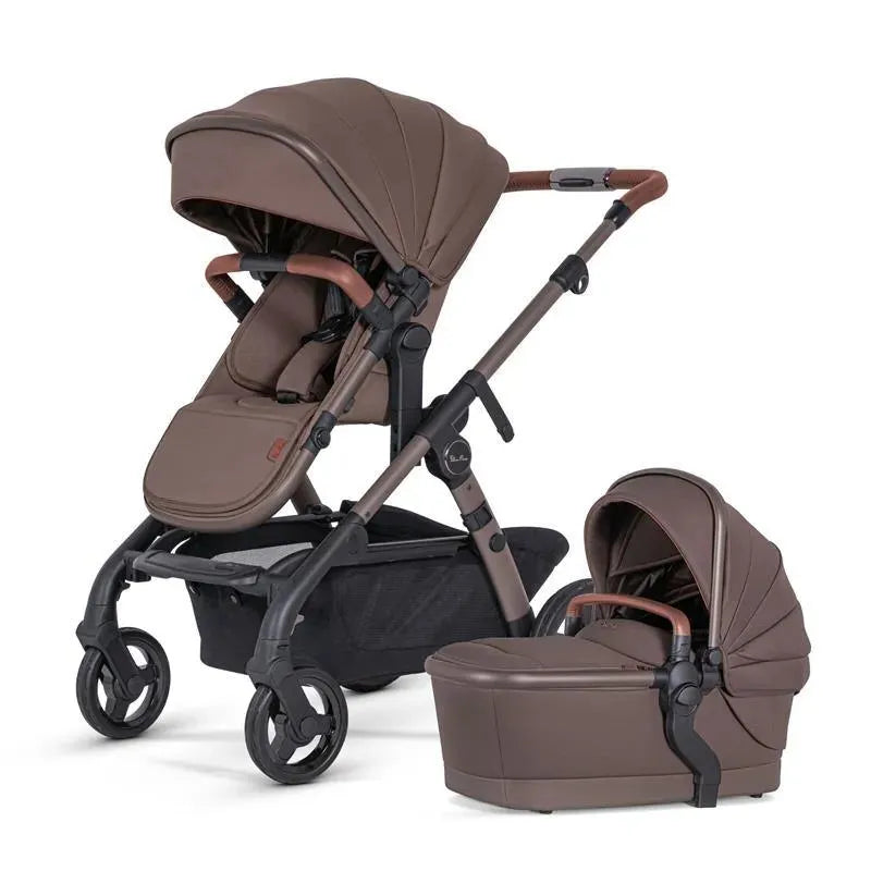 Silver Cross - Wave 3 Complete Stroller (Seat, Bassinet, & Tandem Seat), Caramel Image 2