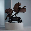 Silver Cross - Wave 3 Complete Stroller (Seat, Bassinet, & Tandem Seat), Caramel Image 3