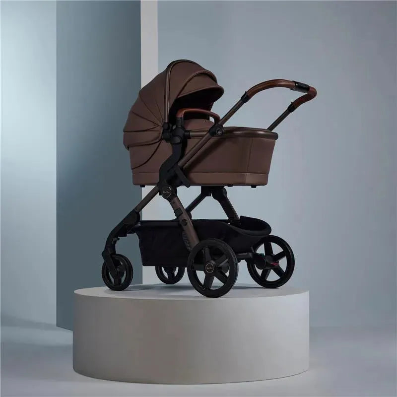 Silver Cross - Wave 3 Complete Stroller (Seat, Bassinet, & Tandem Seat), Caramel Image 4