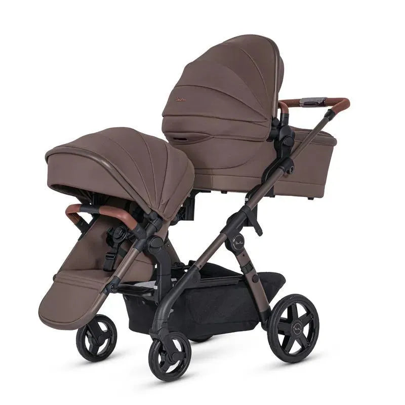 Silver Cross - Wave 3 Complete Stroller (Seat, Bassinet, & Tandem Seat), Caramel Image 5