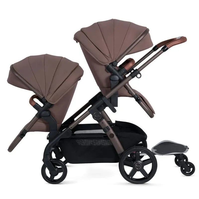 Silver Cross - Wave 3 Complete Stroller (Seat, Bassinet, & Tandem Seat), Caramel Image 9