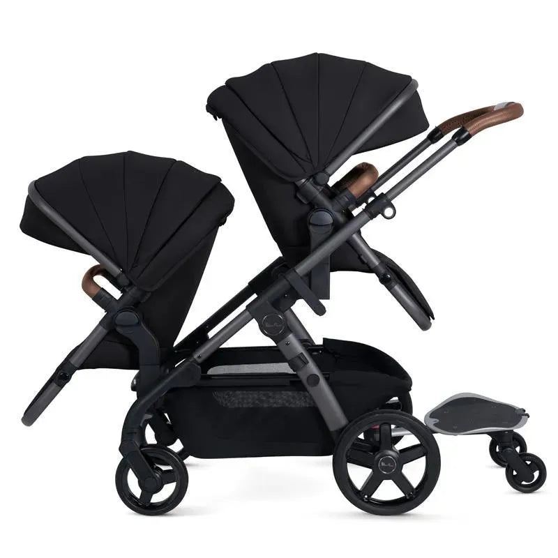 Silver Cross - Wave 3 Complete Stroller (Seat, Bassinet, & Tandem Seat), Licorice Image 5