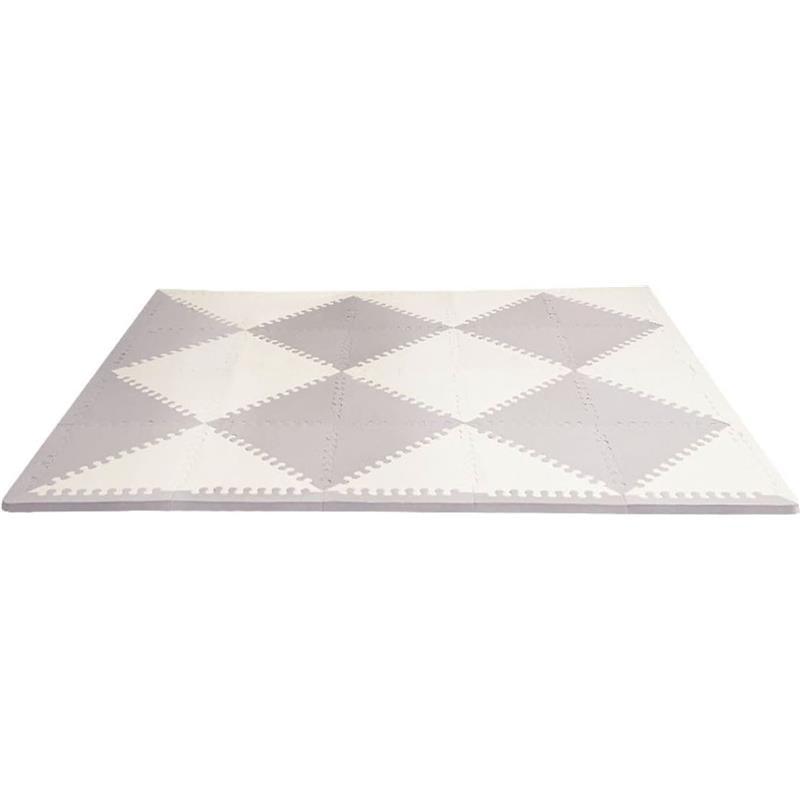 Skip Hop Playspot Geo Foam Floor Tiles, Grey/Cream Image 1