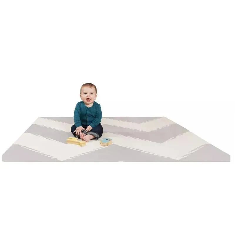 Skip Hop - Playspot Geo Foam Floor Tile Mat, Grey/Cream Image 2