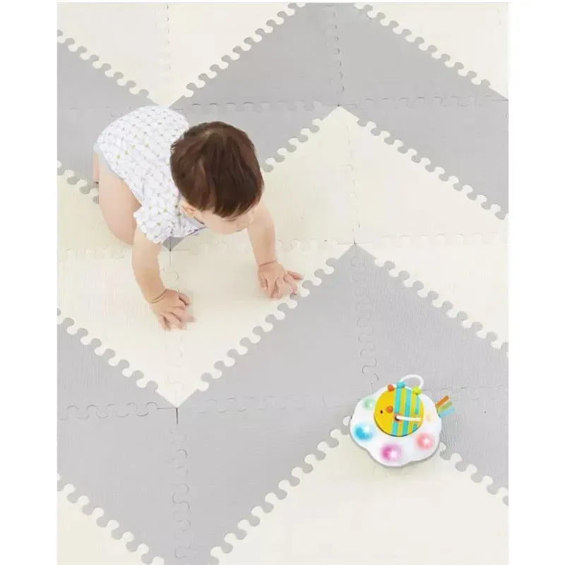 Skip Hop - Playspot Geo Foam Floor Tile Mat, Grey/Cream Image 4