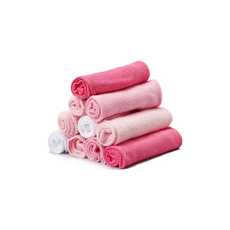 Spasilk - 10 Pack Washcloth Pink Image 1