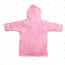 Spasilk - 100% Cotton Hooded Terry Bathrobe with Booties Baby One Size Gifts, Pink Fish Image 3