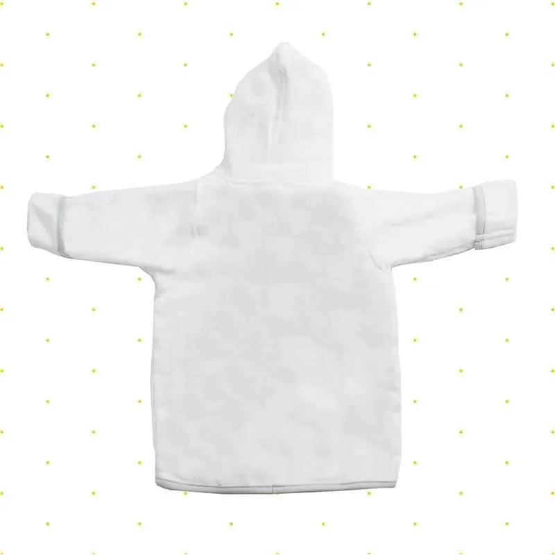 Spasilk - 100% Cotton Hooded Terry Bathrobe with Booties Baby One Size Gifts, White Lion Image 2