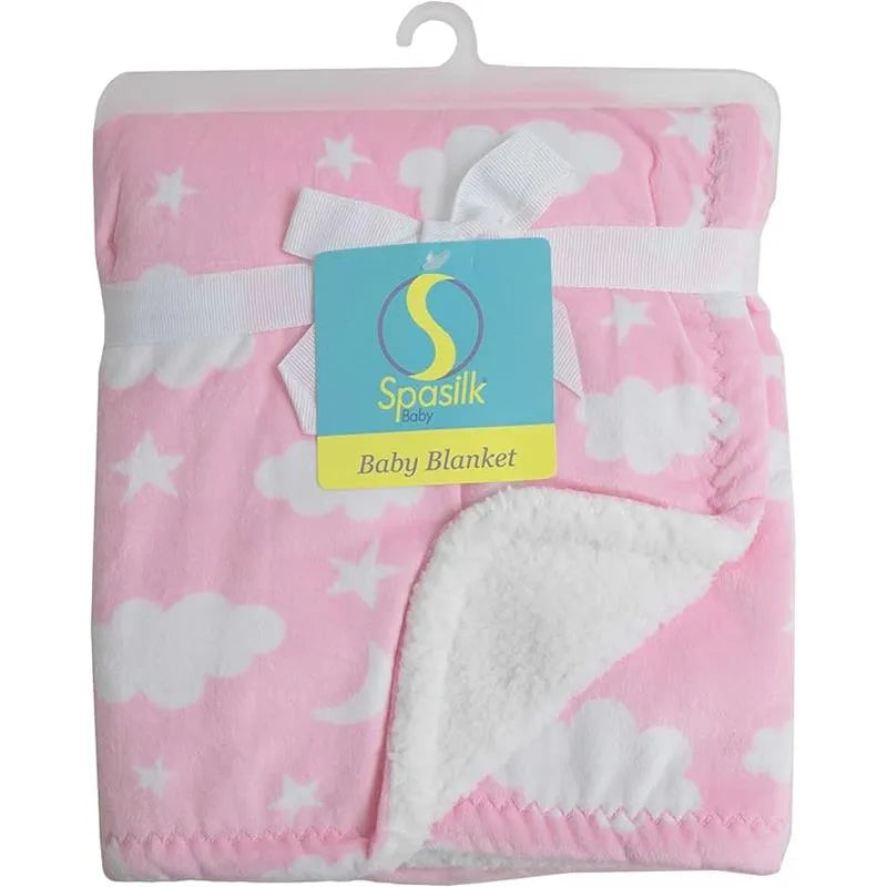 Spasilk - Fleece Velboa Blanket, Pink Celestial Image 2